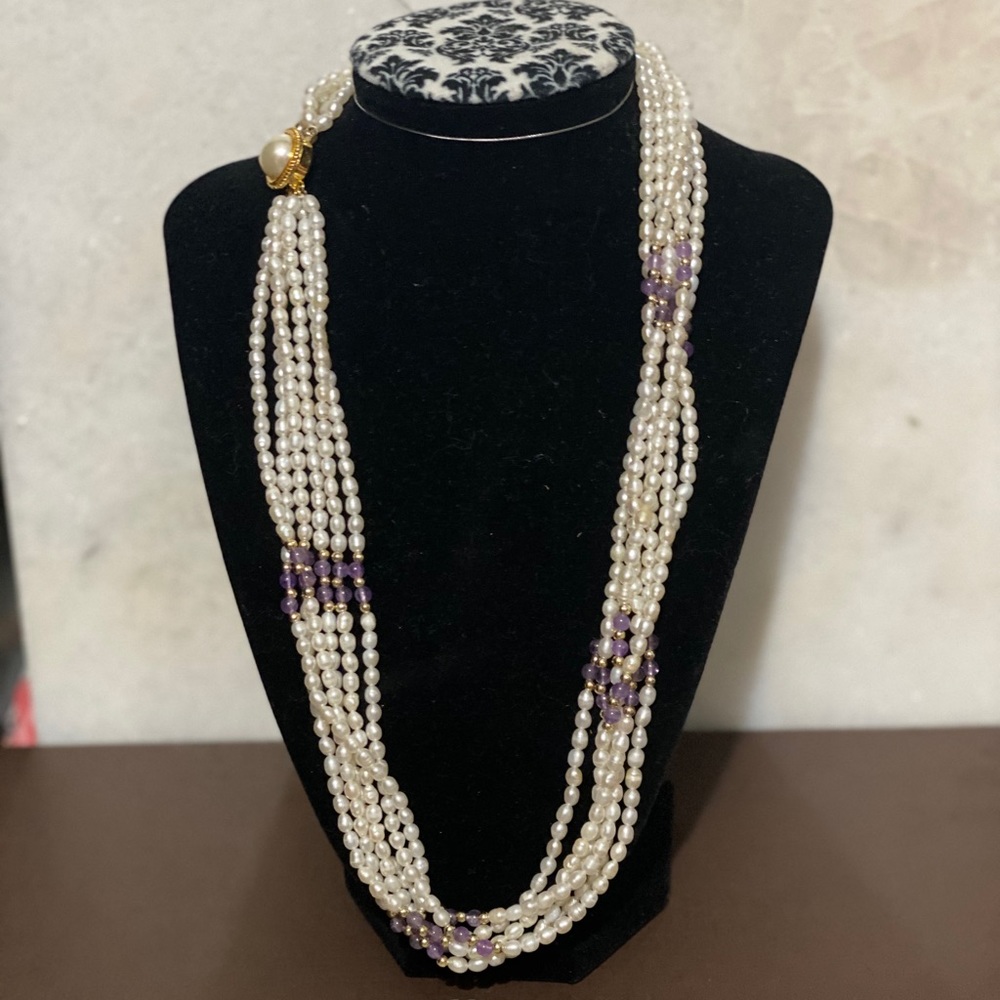 mini pearls in yellow silver